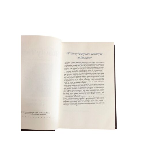 Vanity Fair Leather Bound Book William Makepeace Thackeray Gilded Illust Decor S - Picture 13 of 16